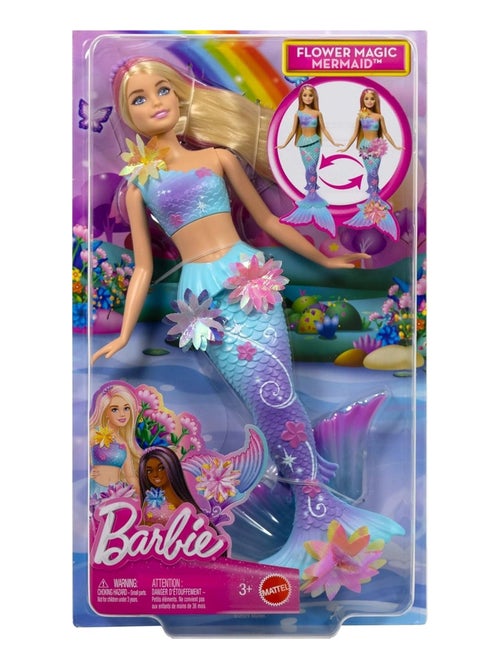 Poupée Barbie sirène - Fleur Magique - Kiabi