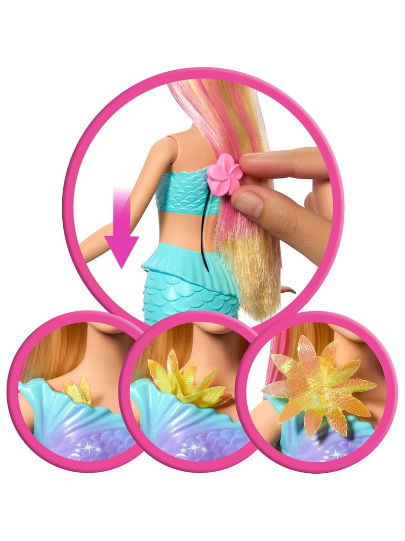 Poupée Barbie sirène - Fleur Magique Multicolore - Kiabi