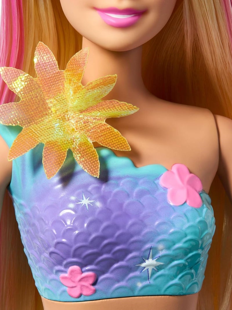 Poupée Barbie sirène - Fleur Magique Multicolore - Kiabi