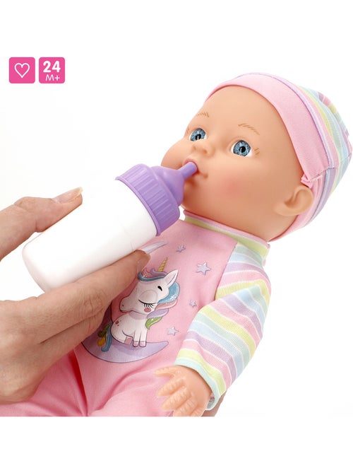 Poupée bébé 30 cm avec poussette et accessoires colorbaby's - Kiabi