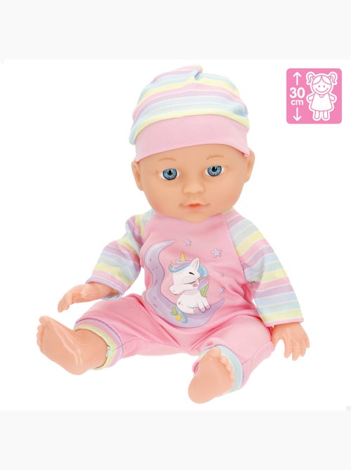 Poupée bébé 30 cm avec poussette et accessoires colorbaby's - Kiabi