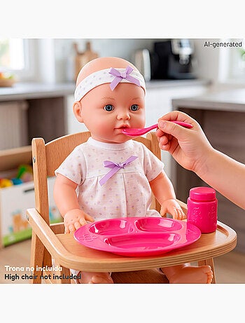 Poupée bébé de 32 cm avec accessoires + 24 mois colorbaby's