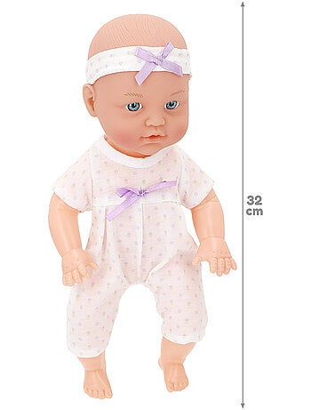 Poupée bébé de 32 cm avec accessoires + 24 mois colorbaby's