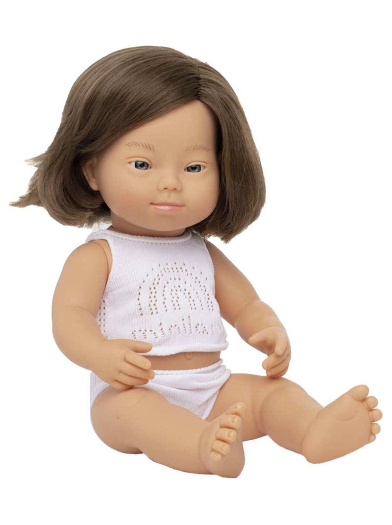 Poupée bébé fille, 38 cm, syndrome de Down N/A - Kiabi