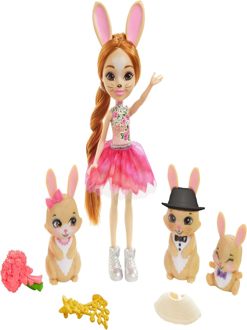Poupée Brystal Lapin Et Lapereaux - Mattel Multicolore - Kiabi