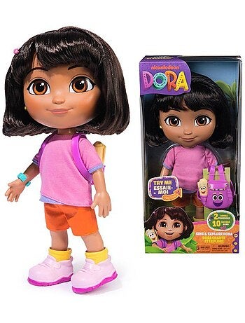 Poupée dora chante et explore - 2 chansons et 10 sons - spin master - a partir de 3 ans
