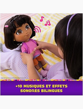 Poupée dora chante et explore - 2 chansons et 10 sons - spin master - a partir de 3 ans