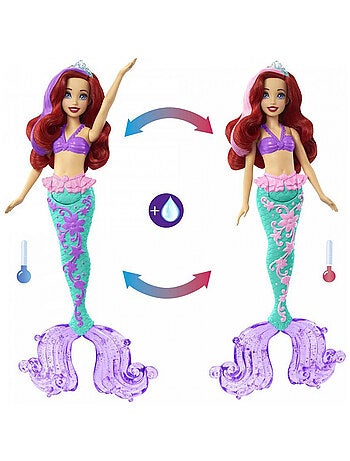 poupee manequin Ariel sirene cheveux magique