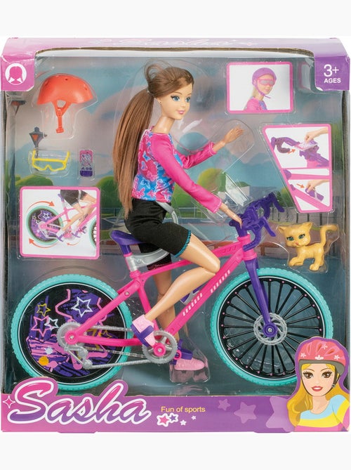 Poupée mannequin vélo et accessoires - Kiabi