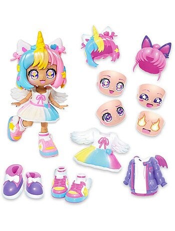 Poupée personalisable - bandai - animakii - hea26348 - licorne et chauve souris