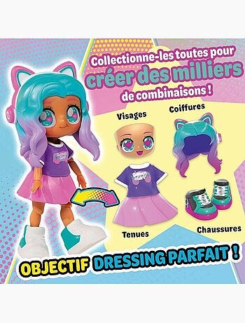 Poupée personalisable - bandai - animakii - hea26348 - licorne et chauve souris