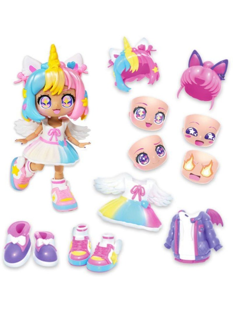 Poupée personalisable - bandai - animakii - hea26348 - licorne et chauve souris Rose - Kiabi