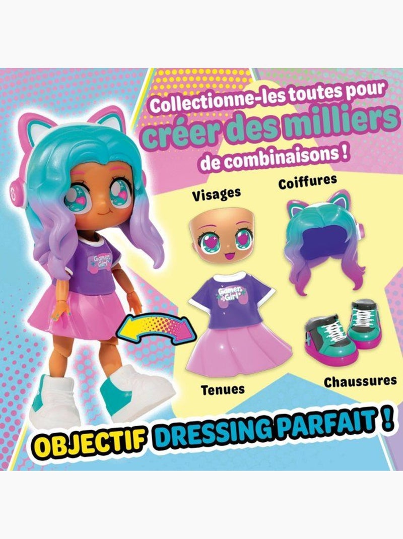 Poupée personalisable - bandai - animakii - hea26348 - licorne et chauve souris Rose - Kiabi