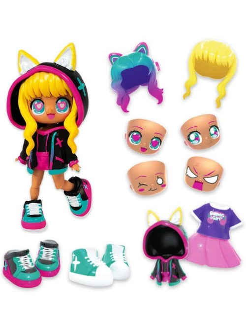Poupée personalisable - bandai - animakii - hea26350 - cyberpunk et gameuse - Kiabi