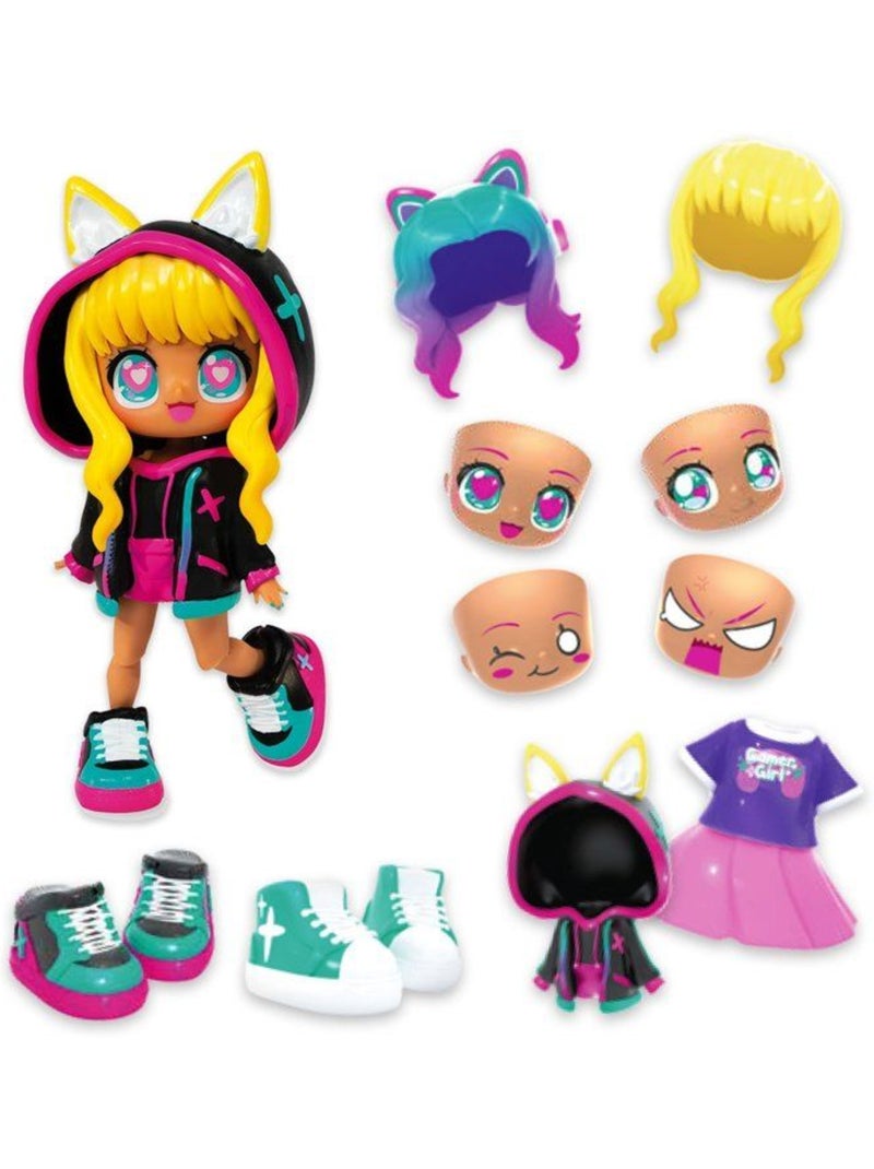 Poupée personalisable - bandai - animakii - hea26350 - cyberpunk et gameuse Rose - Kiabi