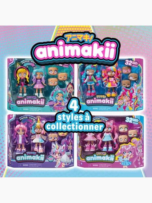 Poupée personalisable - bandai - animakii - hea26350 - cyberpunk et gameuse - Kiabi