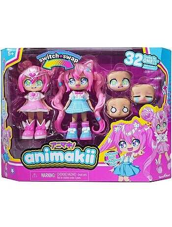 Poupée personalisable - bandai - animakii - hea26352 - magicienne et ecolière
