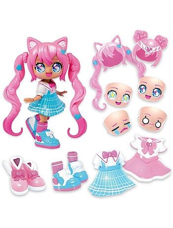 Poupée personalisable - bandai - animakii - hea26352 - magicienne et ecolière