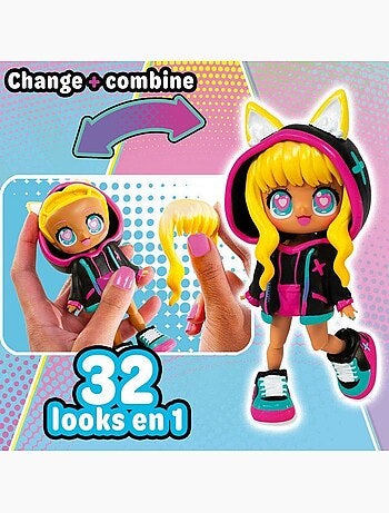 Poupée personalisable - bandai - animakii - hea26352 - magicienne et ecolière