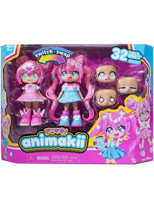 Poupée personalisable - bandai - animakii - hea26352 - magicienne et ecolière - Kiabi