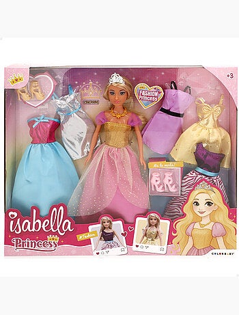 Poupée princesse 30 cm avec robes et accessoires isabella