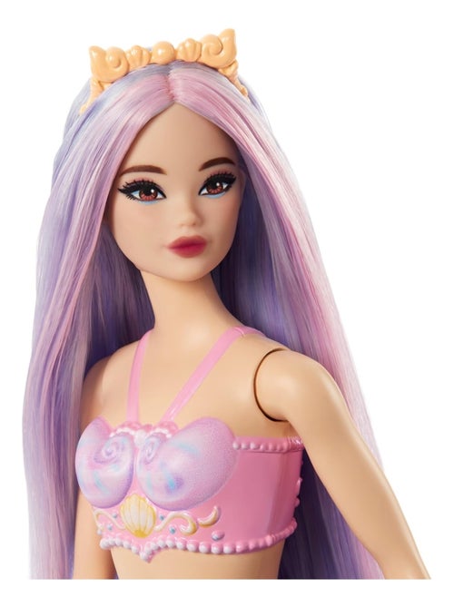 Poupée sirène avec cheveux et bandeau fantaisie - Kiabi