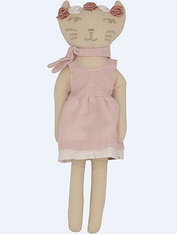 Poupée Souple Chat Rose (20 Cm)