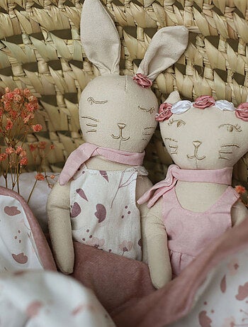 Poupée Souple Chat Rose (20 Cm)
