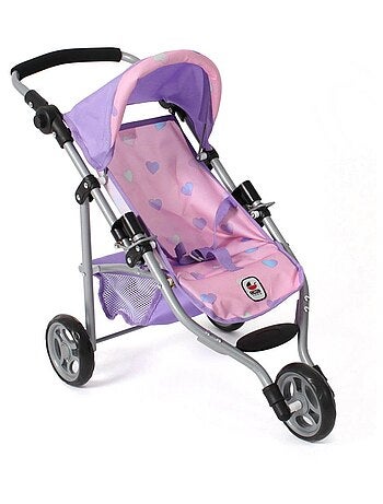 Poupées Jogging-Buggy LOLA Cœur violet-rose