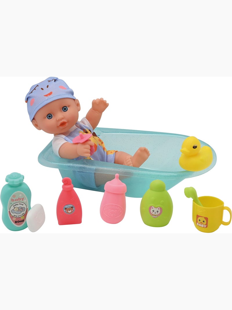 Poupon avec baignoire et accessoires N/A - Kiabi