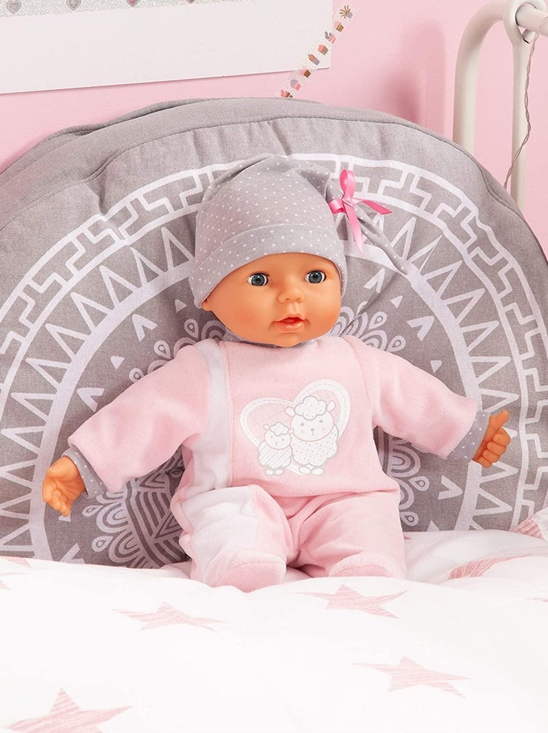 Pyjama-barboteuse + Bonnet En Jersey Pour Poupée/poupon 38-40 Cm - Neuf, Mignon Et Douillet