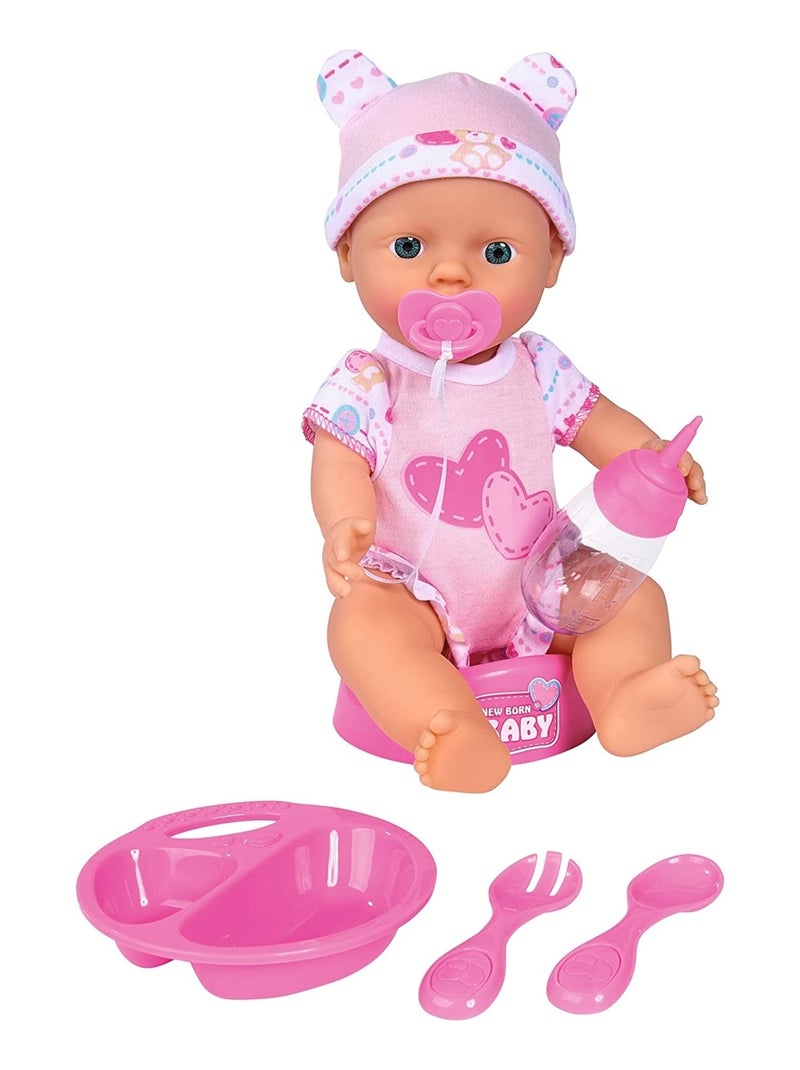 Poupon New Baby Born 30cm Rose - Kiabi