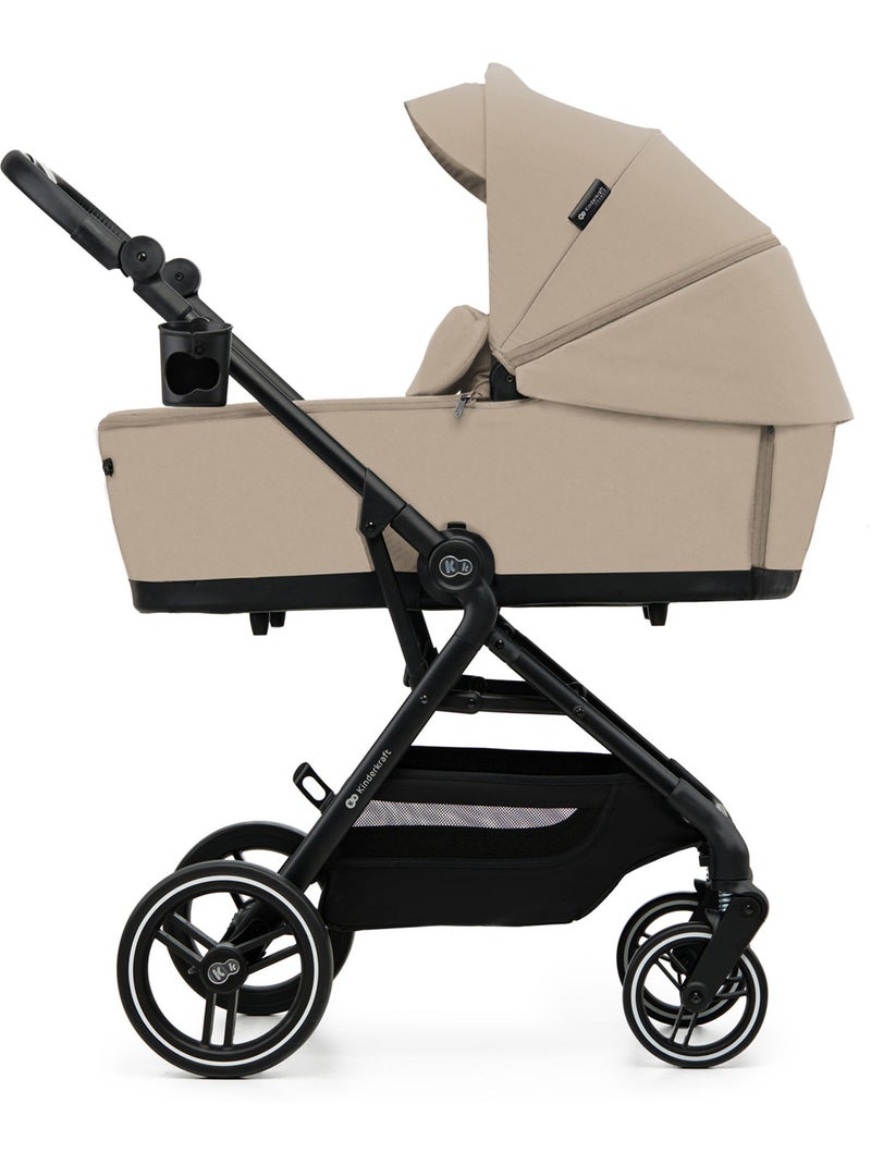 Poussette 2 en 1 avec nacelle Beige - Kiabi