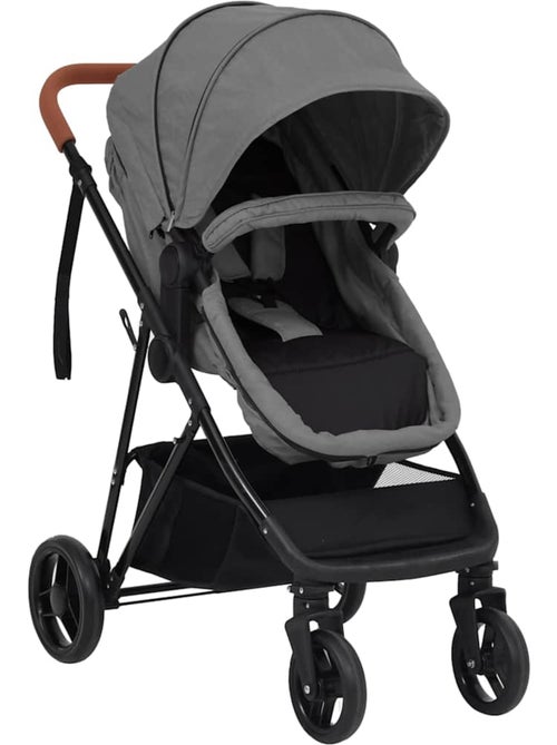 Poussette 2 en 1 avec nacelle et assise cadre acier et toile - vidaxl - Kiabi Poussette 2 en 1 avec nacelle et assise cadre acier et toile - vidaxl - Kiabi