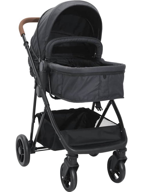 Poussette 2 en 1 avec nacelle et assise cadre acier et toile - vidaxl - Kiabi Poussette 2 en 1 avec nacelle et assise cadre acier et toile - vidaxl - Kiabi