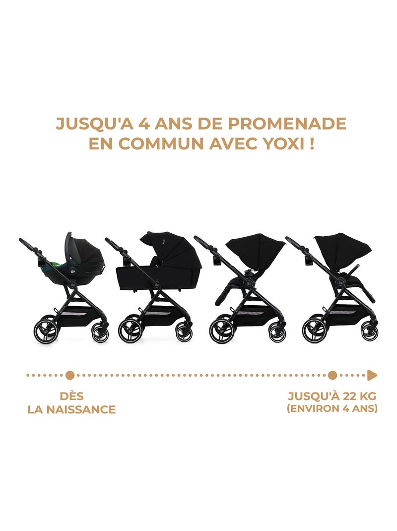 Poussette 2 en 1 avec nacelle Noir - Kiabi