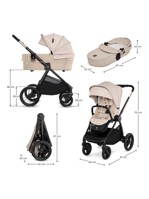 Poussette 2 en 1 Kinderkraft NEA 2 avec Nacelle, Siège Réversible, Roues Amorties et UPF50+ - Kiabi