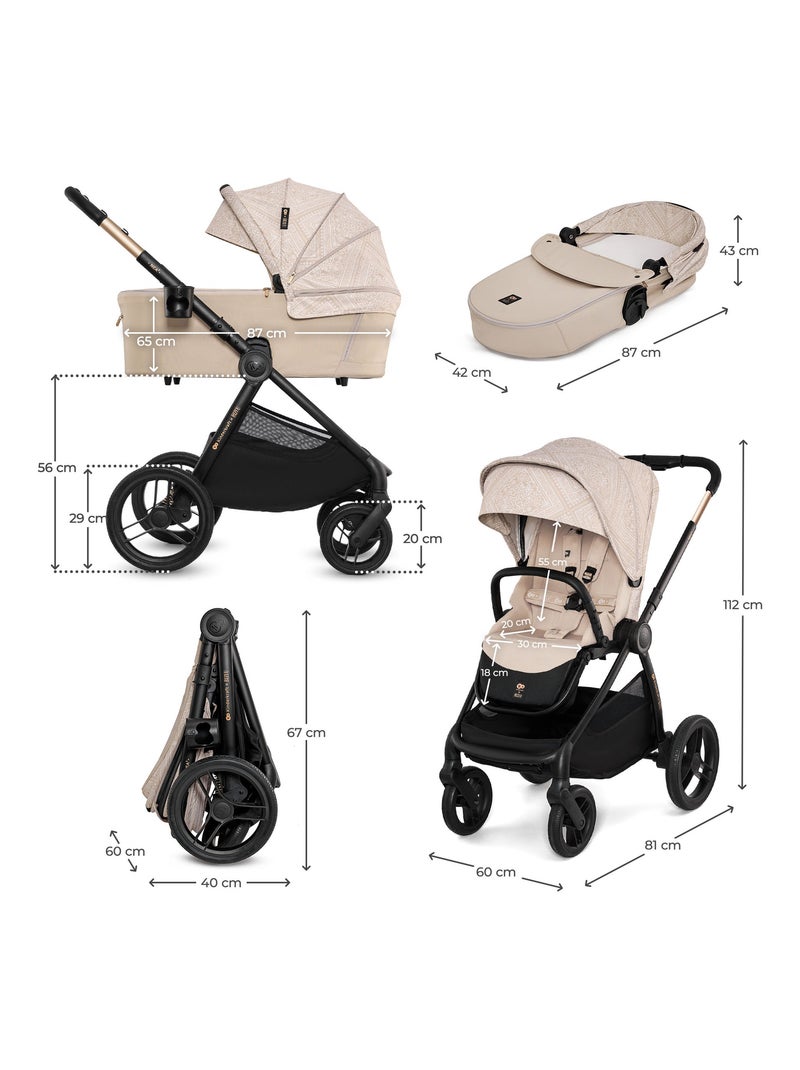 Poussette 2 en 1 Kinderkraft NEA 2 avec Nacelle, Siège Réversible, Roues Amorties et UPF50+ N/A - Kiabi