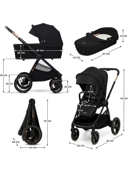 Poussette 2 en 1 Kinderkraft NEA 2 avec Nacelle, Siège Réversible, Roues Amorties et UPF50+ - Kiabi Poussette 2 en 1 Kinderkraft NEA 2 avec Nacelle, Siège Réversible, Roues Amorties et UPF50+ - Kiabi