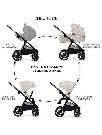 Poussette 2 en 1 légère pliage compact