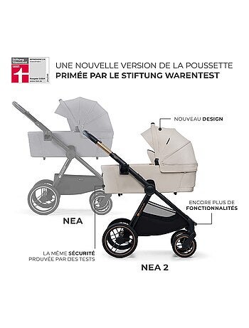 Poussette 2 en 1 légère pliage compact