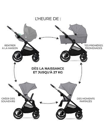 Poussette 2 en 1 légère pliage compact