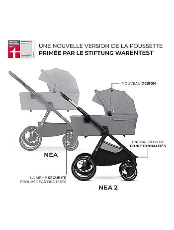 Poussette 2 en 1 légère pliage compact
