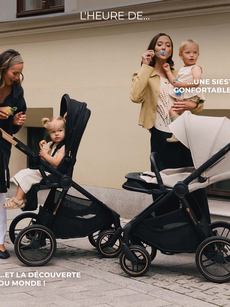 Poussette 2 en 1 légère pliage compact Noir - Kiabi