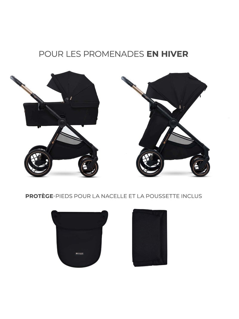 Poussette 2 en 1 légère pliage compact Noir - Kiabi