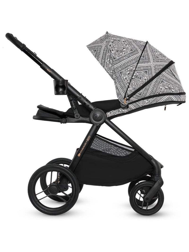 Poussette 2 en 1 légère pliage compact Noir/Argent - Kiabi