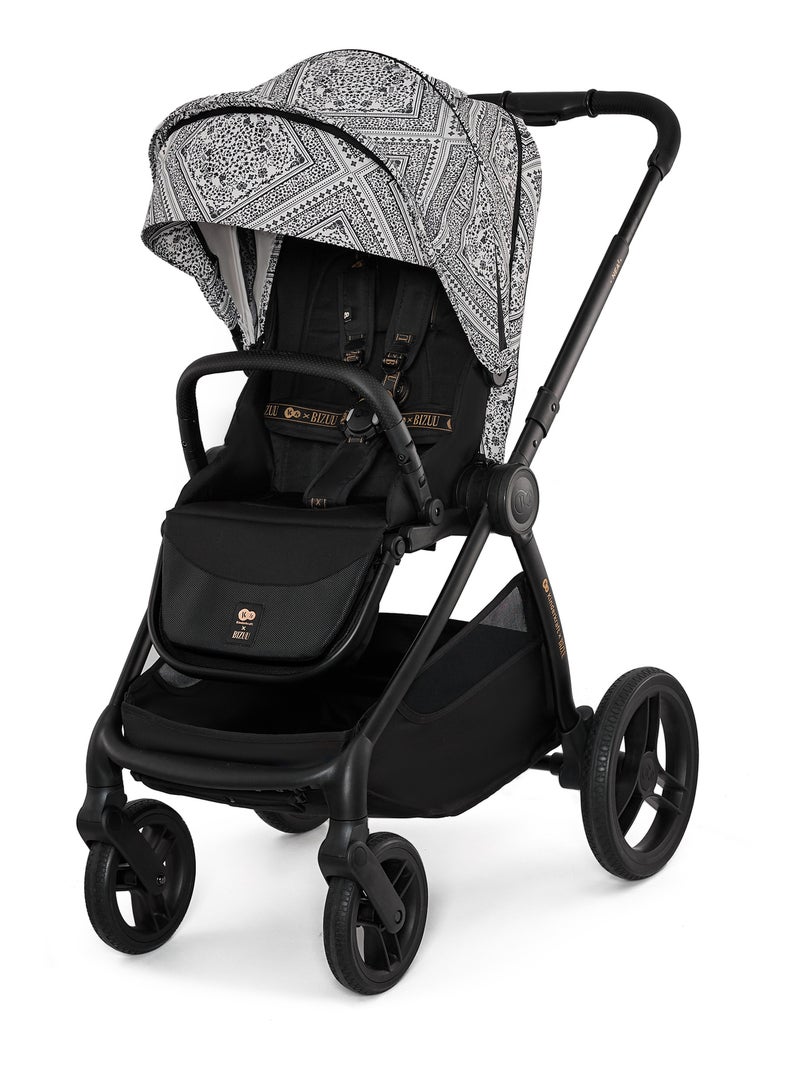 Poussette 2 en 1 légère pliage compact Noir/Argent - Kiabi