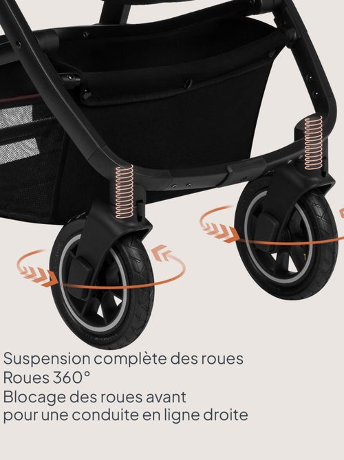 Poussette 2 en 1 LIONELO Amber - Pack poussette, Nacelle, Sac et Accessoires - Jusqu'à 22kg - Kiabi