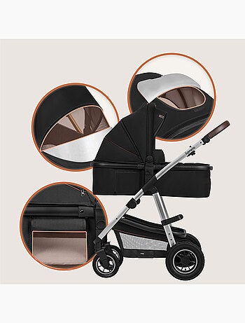 Poussette 2 en 1 LIONELO Amber - Pack poussette, Nacelle, Sac et Accessoires - Jusqu'à 22kg