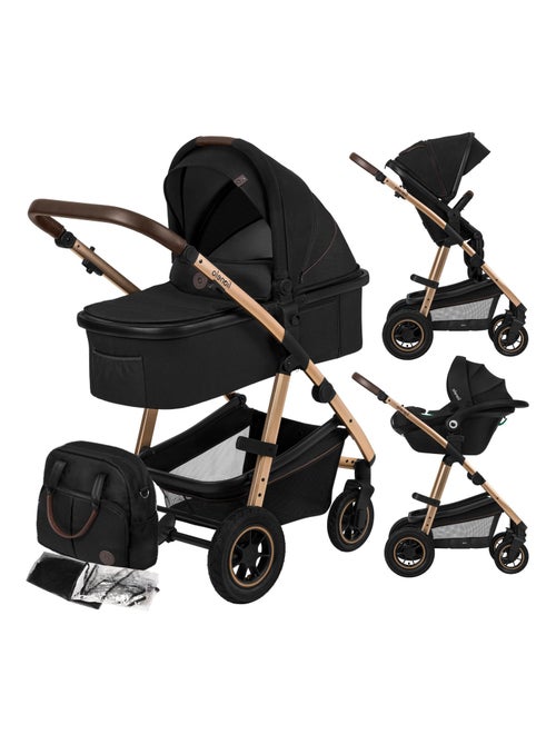 Poussette 2 en 1 LIONELO Amber - Pack poussette, Nacelle, Sac et Accessoires - Jusqu'à 22kg - Kiabi